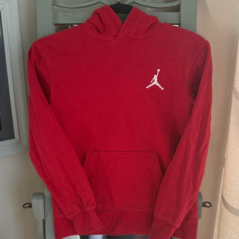 Jordan Red Hoodie with Iconic Logo